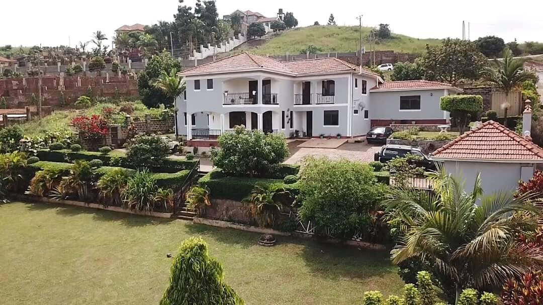 Aerial view of Crystal HomeStay in Akright City, Bwebajja, on the Entebbe Road corridor